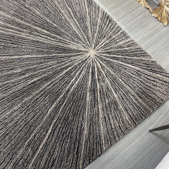 5ft X 8ft Angela Adams for Design Within Reach Grace Area Rug, Graphite For Sale In San Francisco - Image 6 of 12
