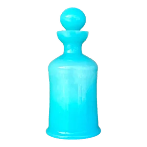 Vintage Boho Opaline Glass Decanter