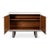 Contemporary Modern Glam White Leather Credenza on Sled Base For Sale - Image 3 of 11