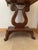 Pair of Vintage Victorian-Style Lyre Harp Base Marble Top Nightstands / Side Tables – Italian Marble, Carved Rose Drawers For Sale - Image 6 of 9