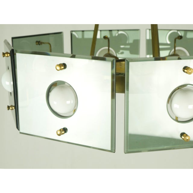 Pendant Light in Brass and Smoked Glass by Gino Paroldo for Dino Dei, 1960s For Sale - Image 10 of 12