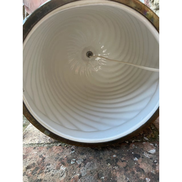 Tommaso Barbi Tommaso Barbi Ceramic and Brass Lamp, Italian 1970s For Sale - Image 4 of 7