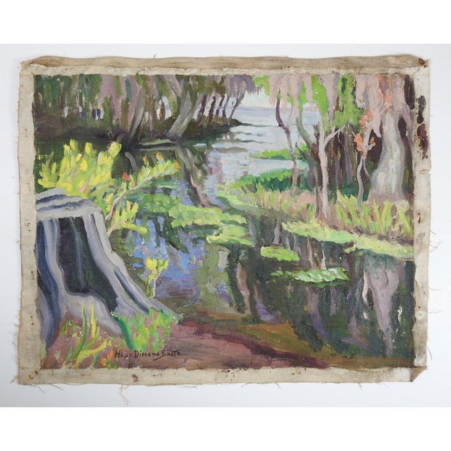 Early 20th Century Impressionist Wetlands Landscape Painting For Sale In Seattle - Image 6 of 7