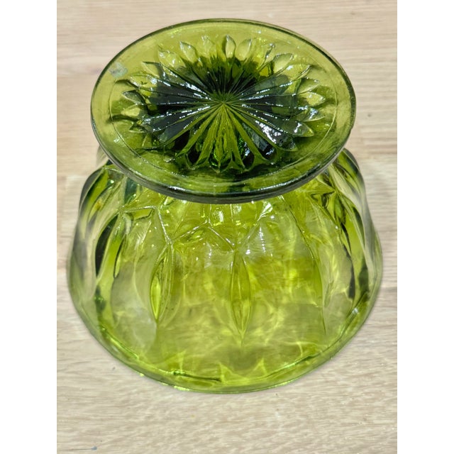 Mid 20th Century Vintage Green Glass Bowl For Sale - Image 5 of 6
