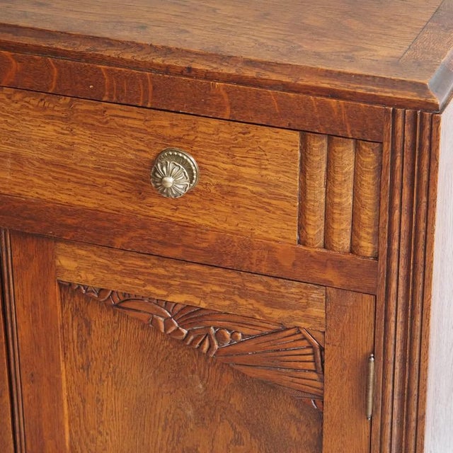 1930s Vintage Art Deco Oak Chest of Drawers, 1930 For Sale - Image 5 of 15