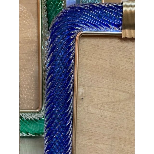 Modern Murano Blue Frame For Sale - Image 3 of 7