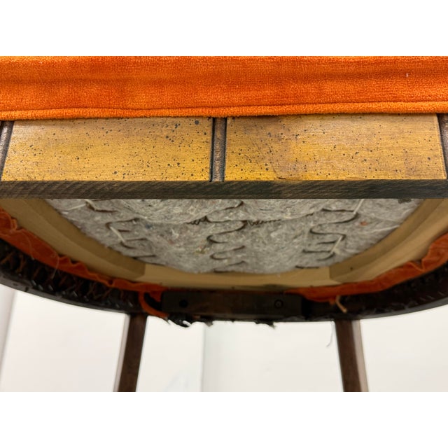 Saffron Velvet Mid 20th Century Cane Barrel Chairs, Pair For Sale - Image 12 of 12