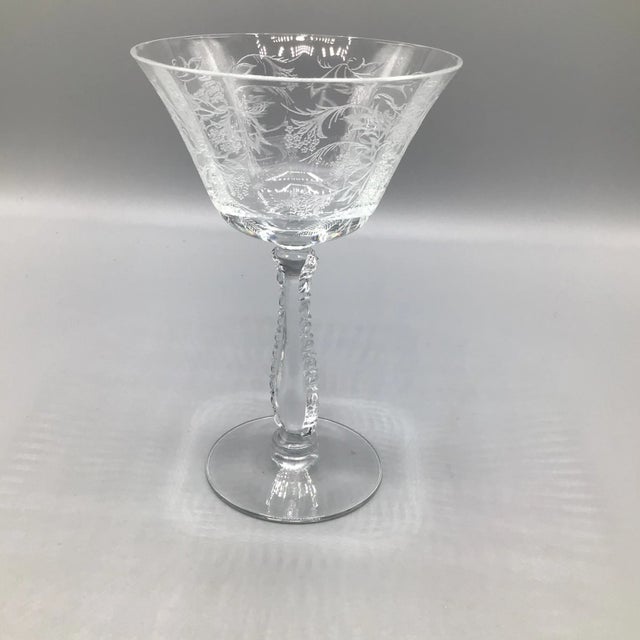 Transparent Fostoria Heather Champagne/Tall Sherbet Glasses Set of 4 For Sale - Image 8 of 13