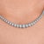 2010s 10 Carat Brilliant Round Graduating Diamond Tennis Necklace in 14K White Gold For Sale - Image 5 of 5