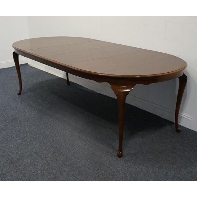 DREXEL HERITAGE Carleton Cherry Collection Traditional Queen Anne Style 100" Dining Table 123-334 29.25" High 64" Wide 44"...