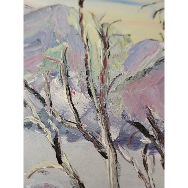 1954 Winter River Landscape Painting For Sale - Image 10 of 11