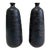 Japanese Craftsman Bronze Vases Black Volcanic Patinated Enamel, Japan 1930 For Sale