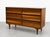 1960s Mid Century Modern Walnut Lowboy Dresser | Sculpted Front 6 Drawer Credenza | Refinished Vintage MCM Bedroom Storage Cabinet, C. 1960’s For Sale - Image 5 of 16