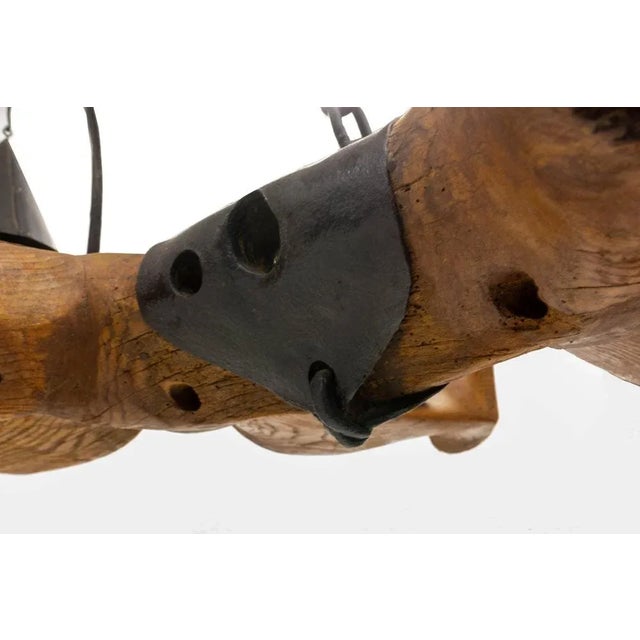 Mid-Century French Four Yokes Pendant Light For Sale - Image 11 of 16