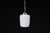Mid-Century Modern Opaline Glass & Brass Pendant Light, European, 1970s For Sale - Image 6 of 9