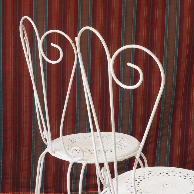 Vintage Stackable Garden Chairs, France, 1950s, Set of 4 For Sale - Image 12 of 18