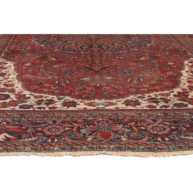 Antique Persian Heriz Rug, 08'00 X 11'11 For Sale - Image 4 of 10