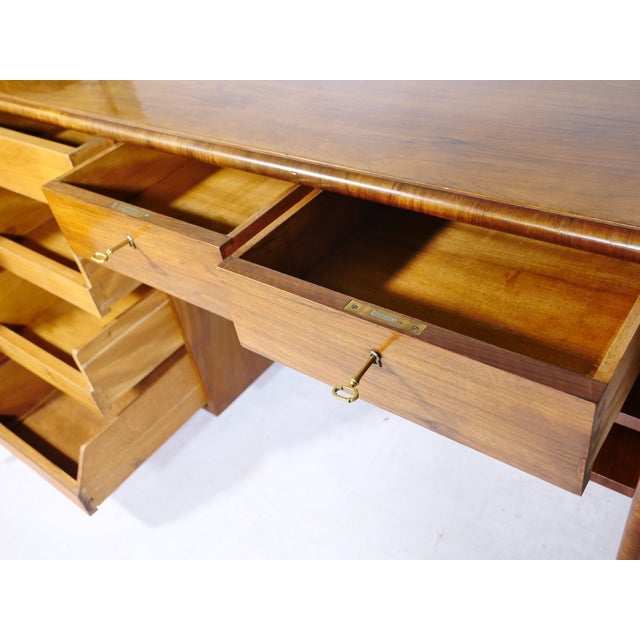 Art Deco Desk in Walnut, 1920s For Sale - Image 13 of 15