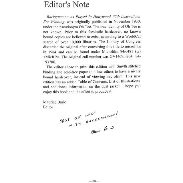 Traditional Backgammon As Played In Hollywood w/ Instructions For Winning For Sale - Image 3 of 8