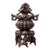 Vintage Tibetan Gilded & Silvered Bronze Vajra Censer, High Relief Carving, Lotus Base With Guardian Supports, Chinoiserie Buddhist Incense Burner For Sale
