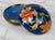 Late 20th Century Vintage Chinese Cloisonne Blue Enamel Floral Round Storage Box For Sale - Image 5 of 8