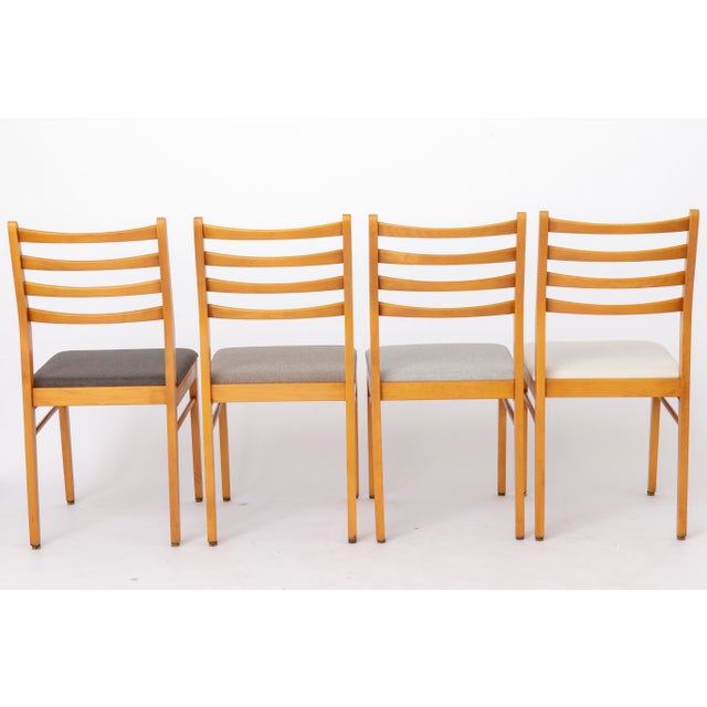 Mid-Century Modern German Beech Dining Chairs, 1970s, Set of 4 For Sale - Image 3 of 11