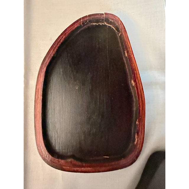 Late 20th Century Chinese Ink Stone With Wooden Frame For Sale - Image 5 of 5