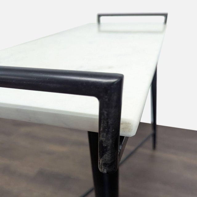 White Threshold With Studio McGee Pleasant Grove Marble Top Console For Sale - Image 8 of 9