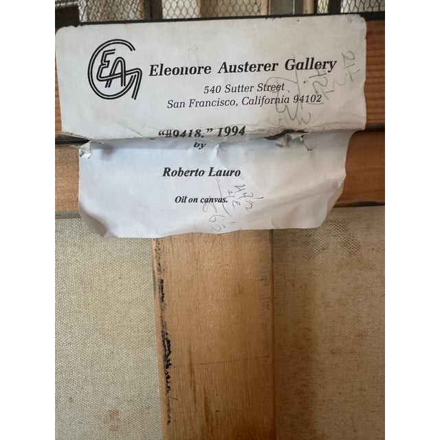 Blue Roberto Lauro Framed Oil Painting For Sale - Image 8 of 10