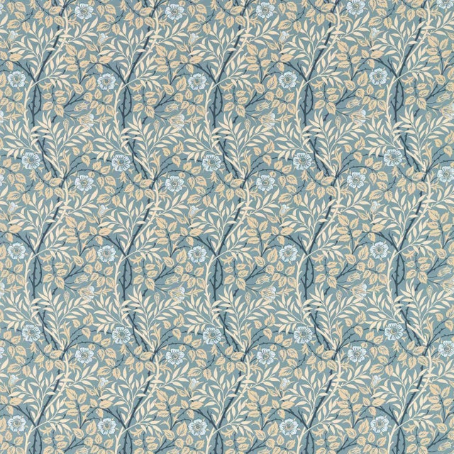 Morris & Co Sweet Briar Fabric in Mineral/Linen - a Sample For Sale