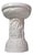 Baptismal Font Candleholder in White Glazed Terracotta by L. Hjorth, 1950s For Sale