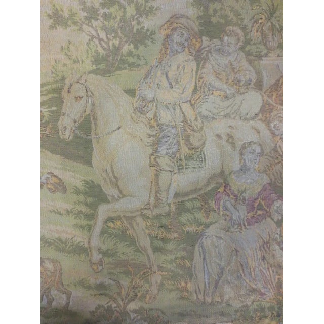 French colonial pastoral landscape tapestry, 19th Century.