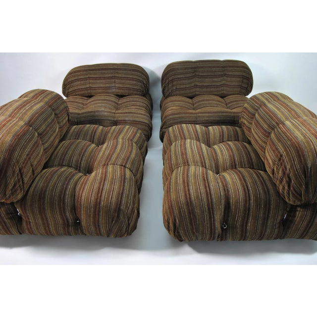 Modular sofa "Camaleonda", covered with original striped velvet fabric, design Mario Bellini for B&B, Italy 1970. The...