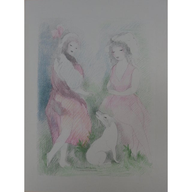 Marie Laurencin, Two Girls With a Dog, Lithograph, 1928 For Sale - Image 7 of 7