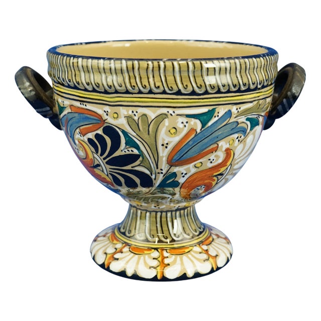 Vintage Ceramic Cup Vase by MAR M.A.R. Pesaro, 1950s For Sale