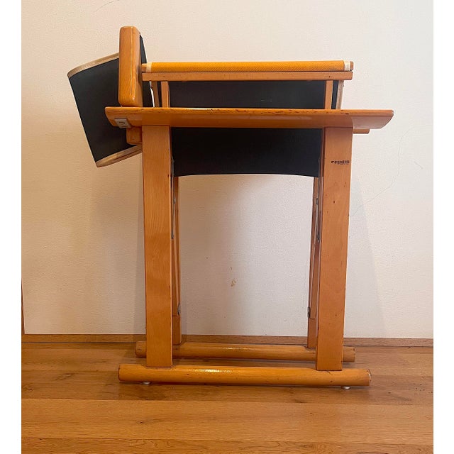 Wood Director's Chair by Carlo Hauner for Fratelli Reguitti, 1970s For Sale - Image 7 of 17