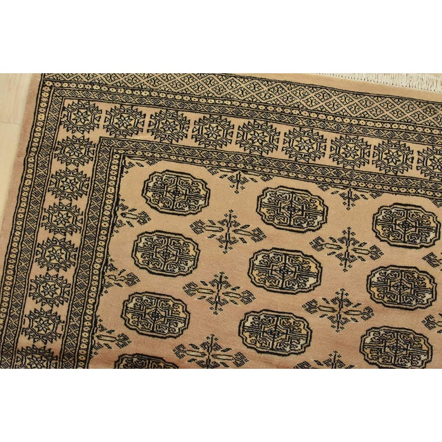 Bokhara Rug 4’2” X 6′ Beige Wool Tribal Hand-Knotted Oriental Carpet For Sale In Philadelphia - Image 6 of 11