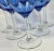 Pillar Stemmed Blue Goblets- Set of Six For Sale - Image 4 of 12