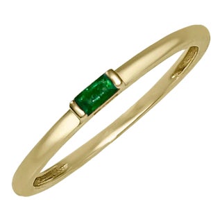 Emerald Pinky Ring Size 3 For Sale