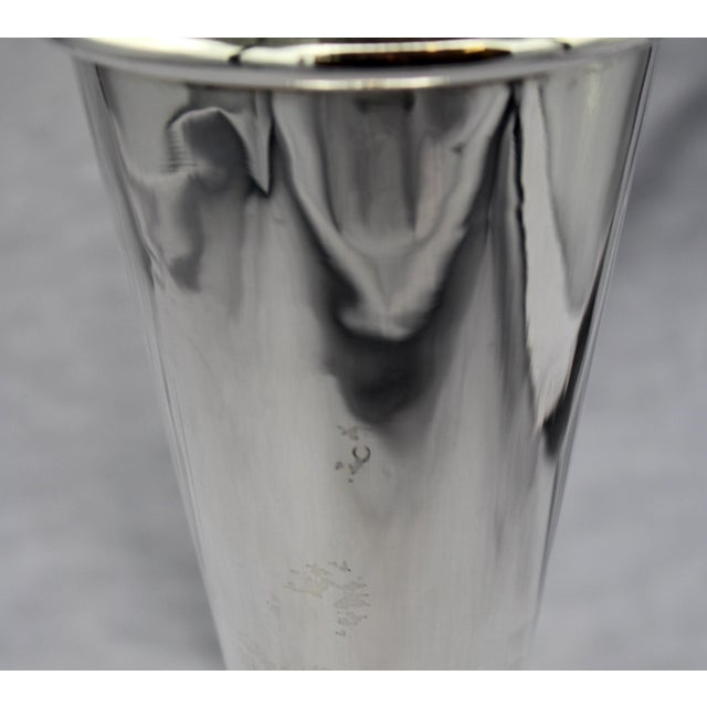 Metal American Sterling Silver Weighted Trumpet Vase by Fisher For Sale - Image 7 of 7