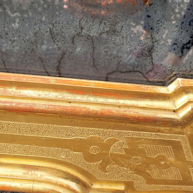Large Mid-19th Century Mirror in Gilded Wood, Italy For Sale - Image 10 of 18