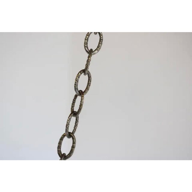 Metal Antique French Art Deco Pendant Light by David Gueron Degue, 1925 For Sale - Image 7 of 15