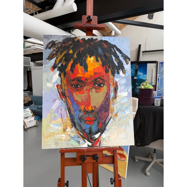 Metamorphosis, Oil on Canvas, Godfrey Afebuame (2024) For Sale - Image 6 of 7