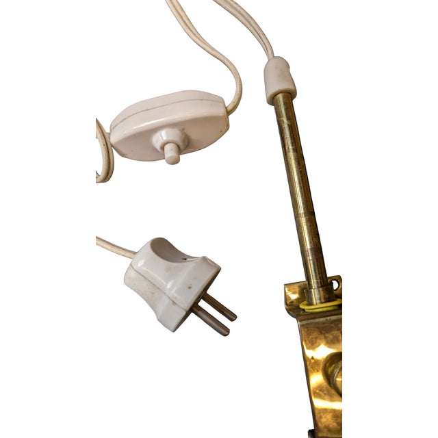 Mid-Century Modern Brass and Rattan Wall Lamp by Valinte Oy Finland, 1950s For Sale - Image 3 of 10