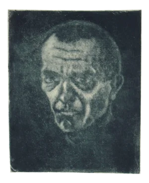 Johannes Fischer Secessionist Self-Portrait Etching on Paper, Circa 1920