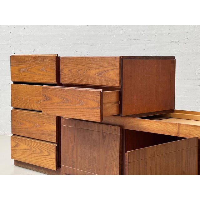 Brown Mid-Century Modern Modular Sideboard in Teak, 1970s For Sale - Image 8 of 18