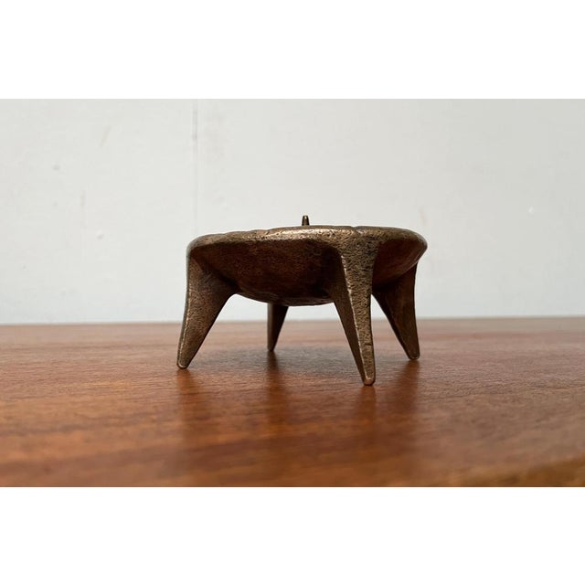 Mid-Century Brutalist Bronze Candleholder, 1960s For Sale - Image 9 of 18