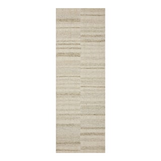 Chris Loves Julia x LoloiChris Natural / Sage 2'-6" x 11'-6" Runner Rug For Sale