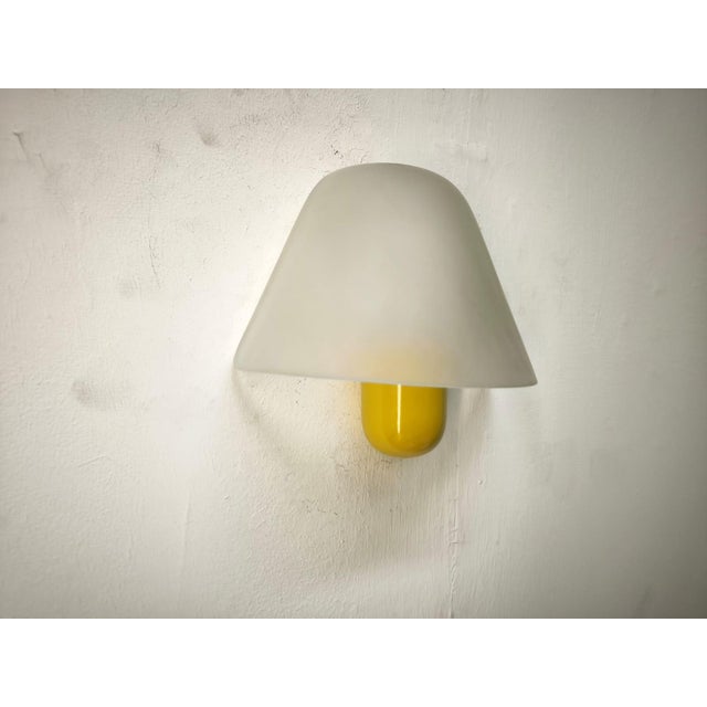 Metal Yellow Wall Light from VeArt, 1980s For Sale - Image 7 of 8