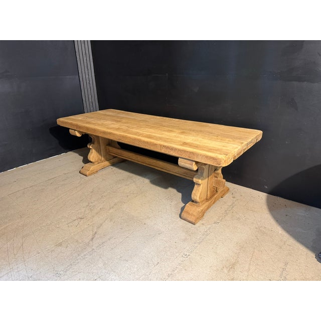 Large Extendable Farmhouse Dining Table in Oak, 1920 For Sale - Image 6 of 18